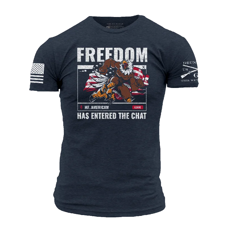 Freedom In The Chat T-Shirt - Midnight Navy