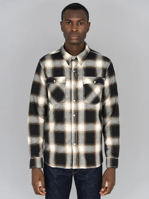 Freenote Cloth Lancaster Black Shadow Plaid Shirt