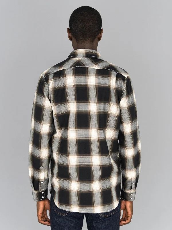 Freenote Cloth Lancaster Black Shadow Plaid Shirt