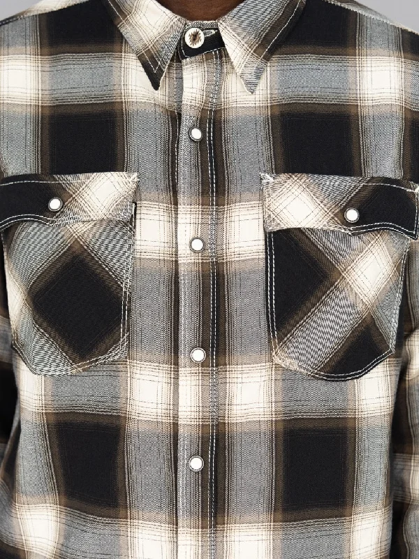 Freenote Cloth Lancaster Black Shadow Plaid Shirt