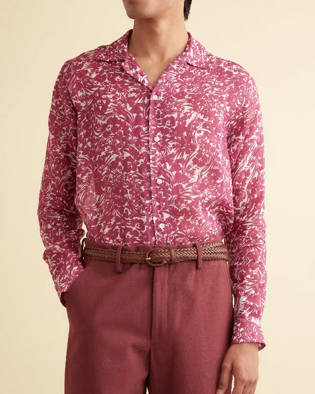 Hibiscus Spray Long Sleeve Shirt