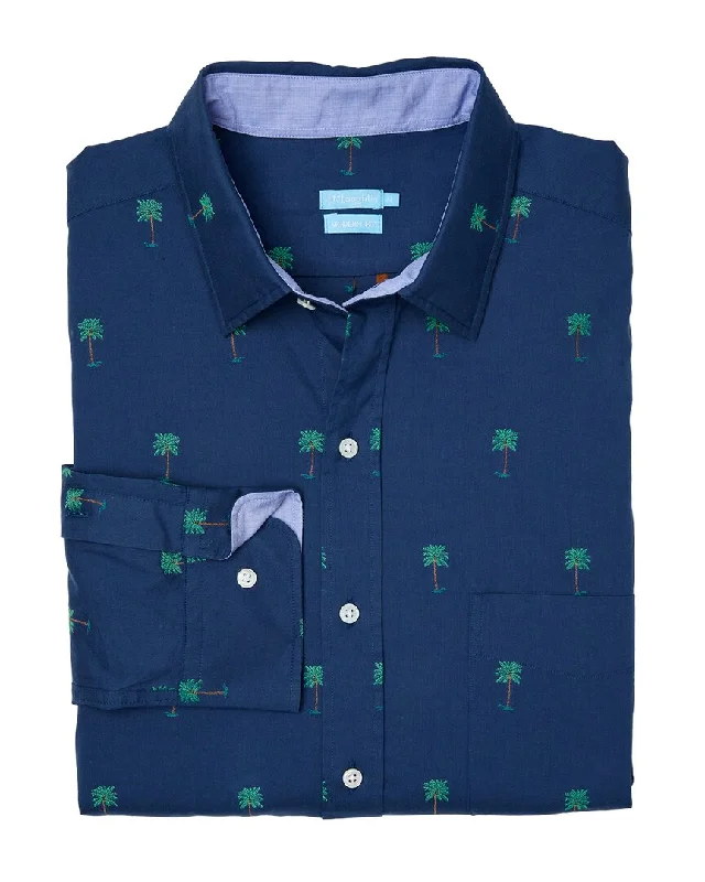 J.McLaughlin Palm Tree Gramercy Modern Fit Shirt