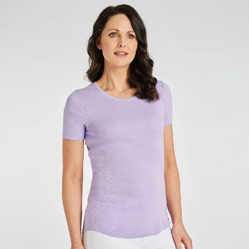 Ladies Essential Crew Neck Tee Lavender