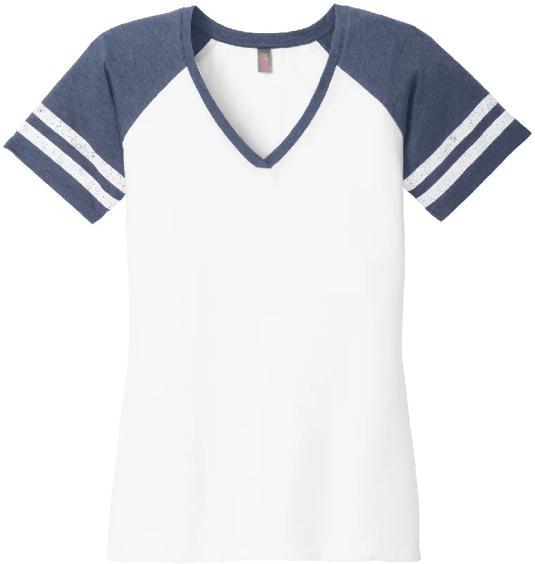 White/Heathered True Navy / XS