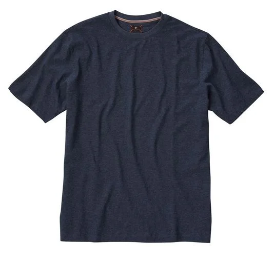 Left Coast Tee Grey Melange Crew Neck Tee Shirt