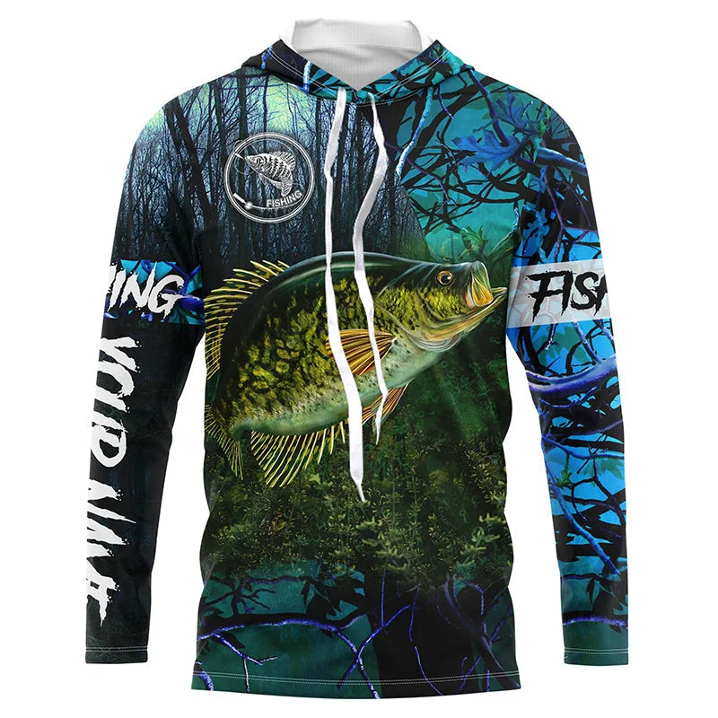 Bluejose Crappie Fishing Blue Camo Custom Name 3D Shirts