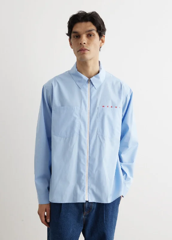 Logo Long Sleeve Zip Shirt