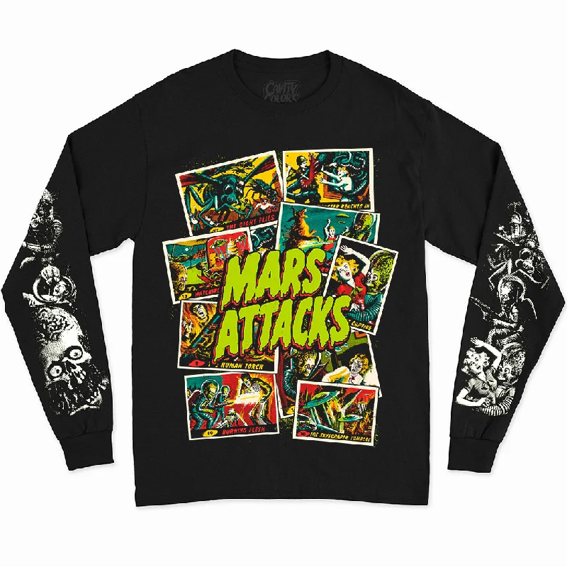 MARS ATTACKS: WAX PACK LEGACY - LONG SLEEVE SHIRT (GLOW IN THE DARK)