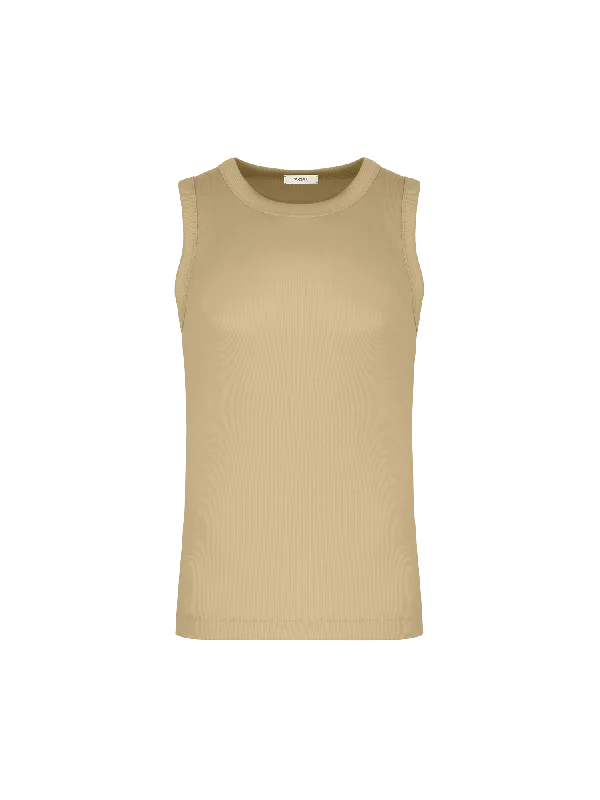 Men's 365 Lightweight Rib Tank Top—maitake beige