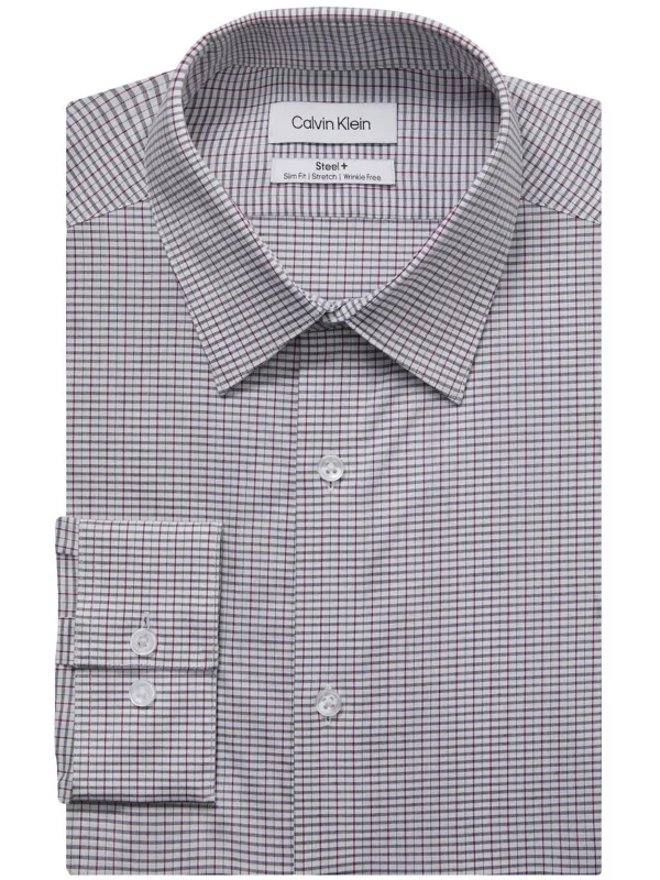 Mens Collared Slim Fit Button-Down Shirt