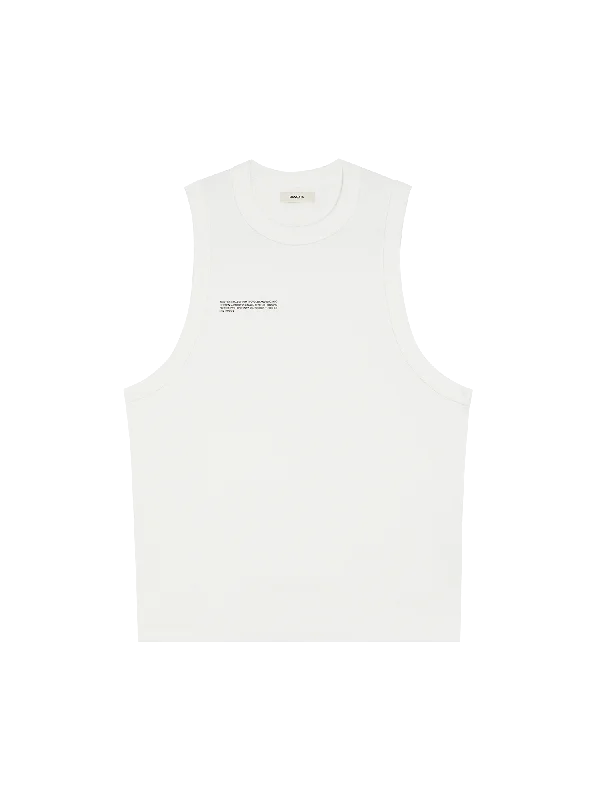 Men's Cotton Tank Top—off-white