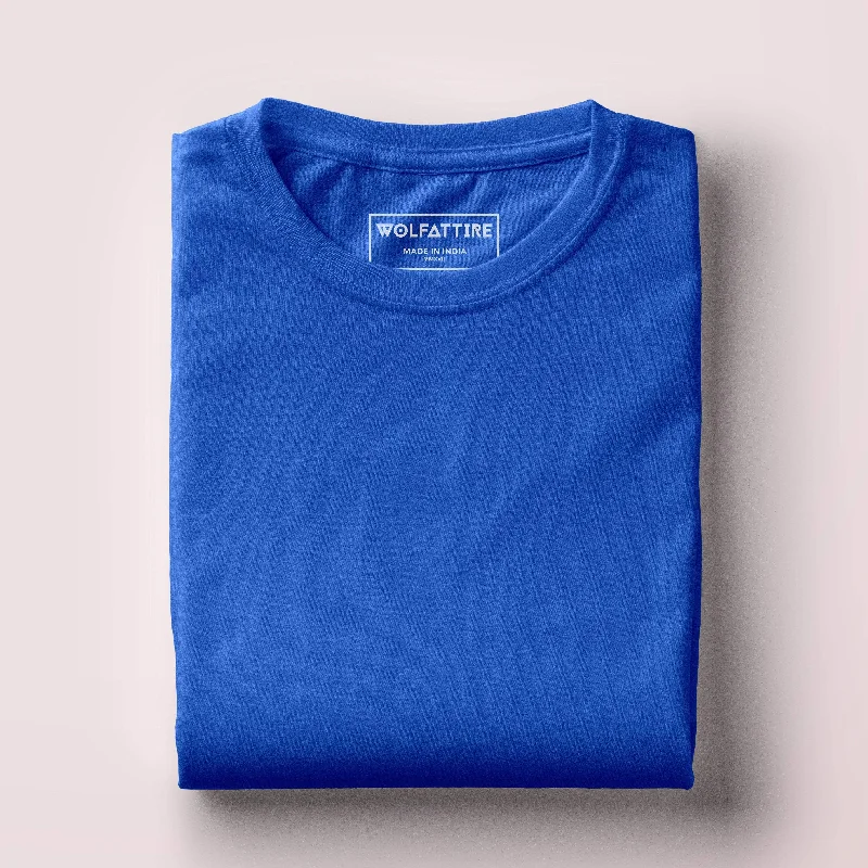 Men's Round Neck Plain T-Shirt Royal Blue (Regular fit)