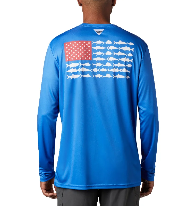 Men's Terminal Tackle PFG Fish Flag Long Sleeve Shirt