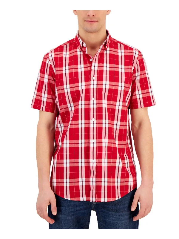 Mens Woven Collar Button-Down Shirt