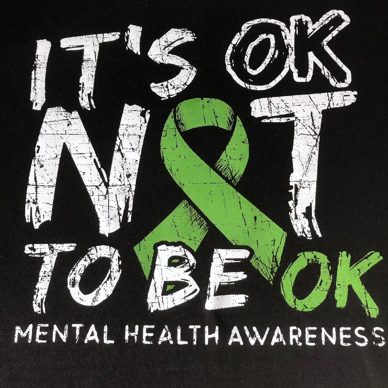 Mental Health Awareness Hoodie, It's OK Not To Be OK, Long Sleeve Hooded Sweatshirt Hoody