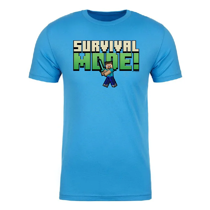 Minecraft Survival Mode! Adult Short Sleeve T-Shirt