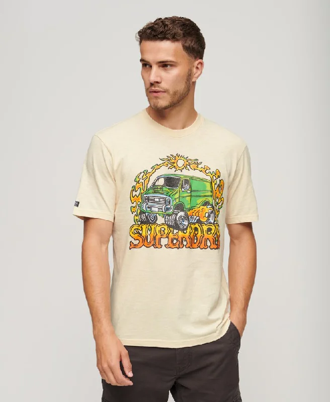 Motor Retro Graphic T-Shirt | Oatmeal White