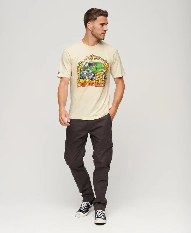 Motor Retro Graphic T-Shirt | Oatmeal White