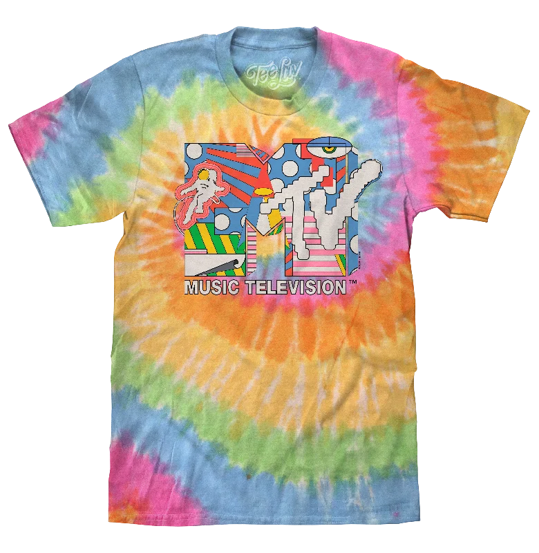 MTV Psychedelic Logo Tie Dye T-Shirt - Eternity Tie Dye