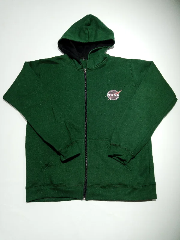 Nasa Logo Green  Hoddie Zipper