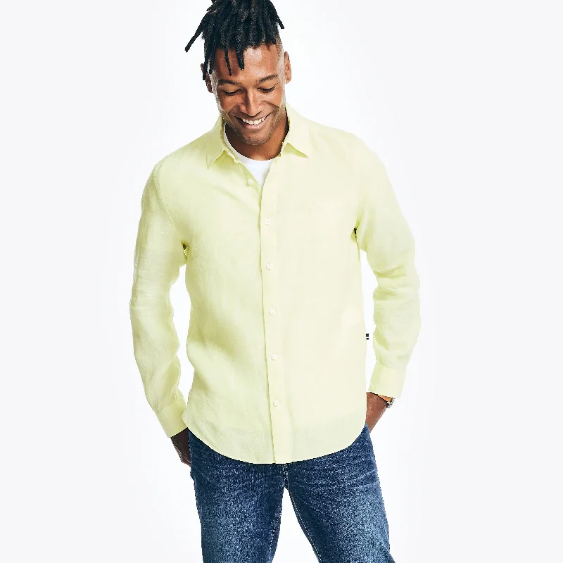 Nautica Mens Sustainably Crafted Linen Shirt