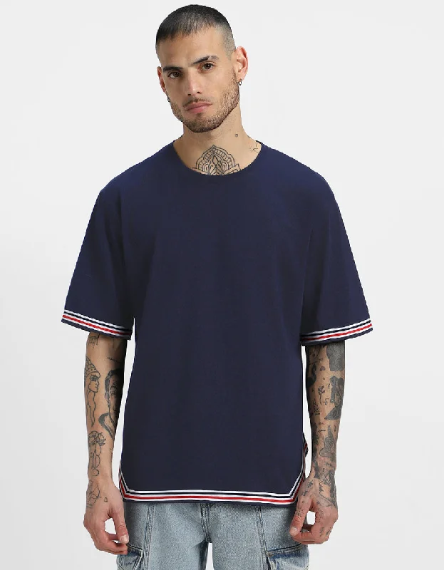 Navy Tape Oversized T-shirt