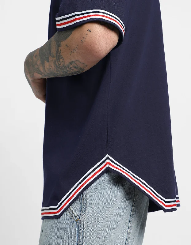 Navy Tape Oversized T-shirt