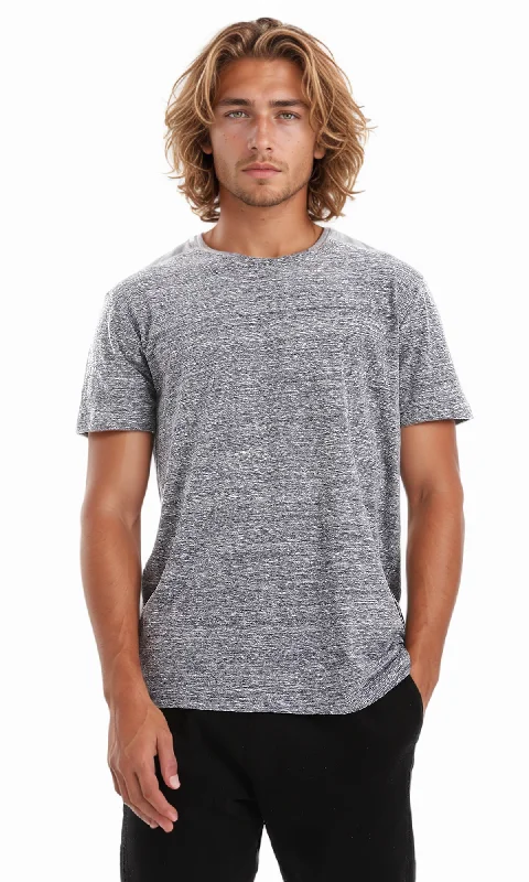 O164015 Practical Slip On Cotton Tee - Heather Grey