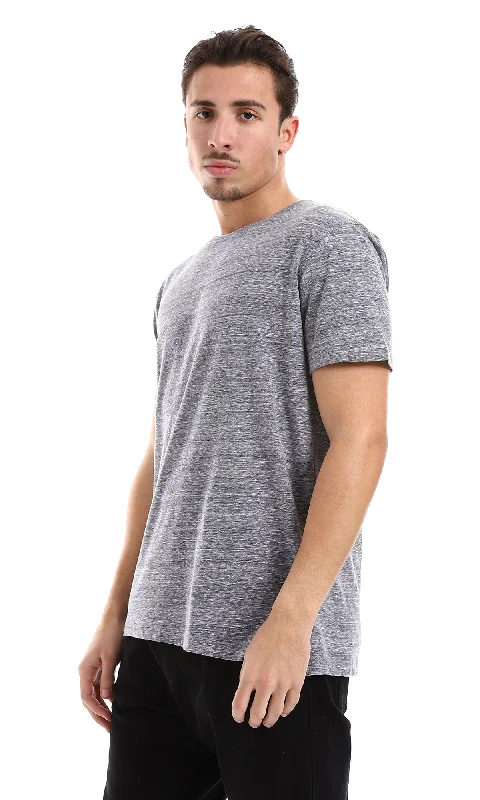 O164015 Practical Slip On Cotton Tee - Heather Grey