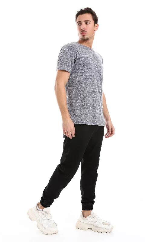 O164015 Practical Slip On Cotton Tee - Heather Grey