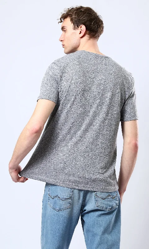 O179366 Heather Grey Light-Weight Printed Tee