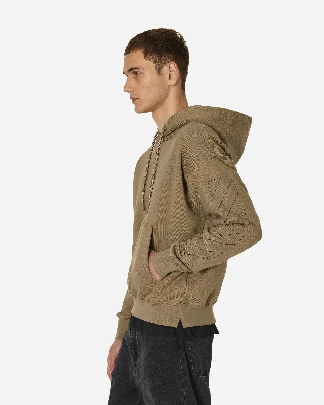 Off Stitch Skate Hooded Sweatshirt Beige