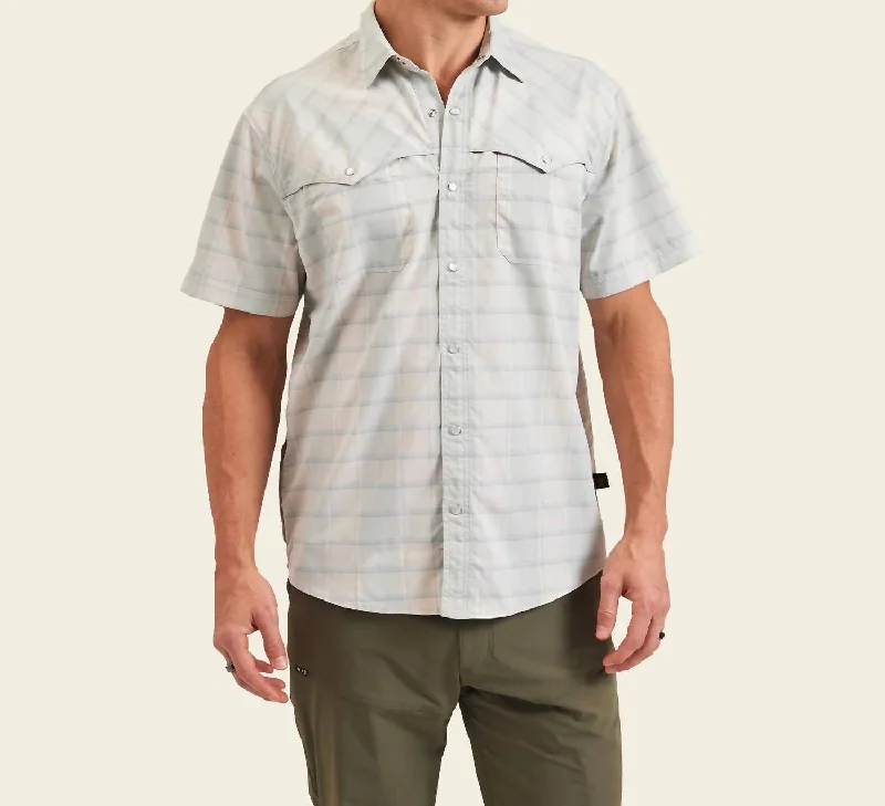 Open Country Tech Shirt In Braden Plaid: Chalk