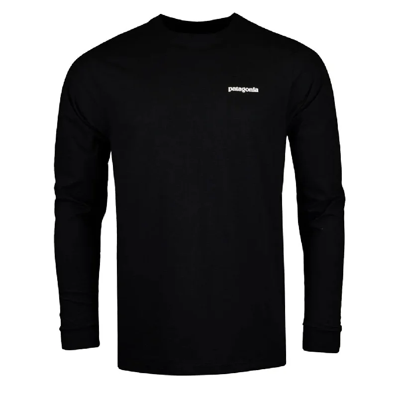 Patagonia Long Sleeve P-6 Logo Responsibili-Tee Black