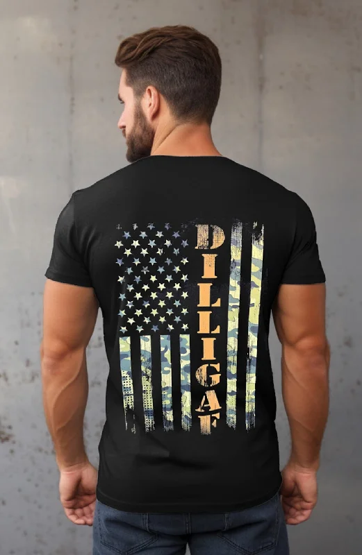 Patriotic Dilligaf Camo Tee