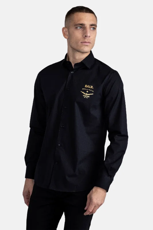 Phillipe Slim Emblem Shirt Jet Black