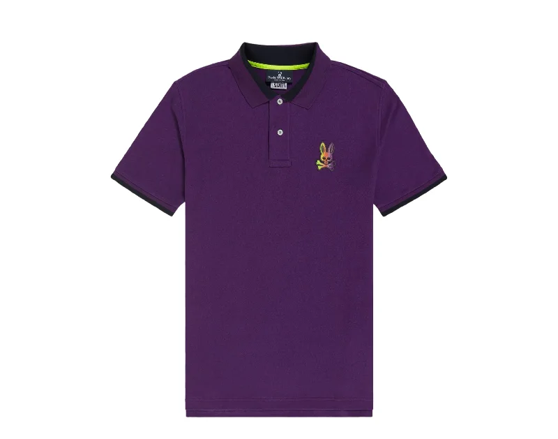 Psycho Bunny Kids' Dylan Gradient Polo Vivid Violet Purple Shirt B0K201S1PC-VVV