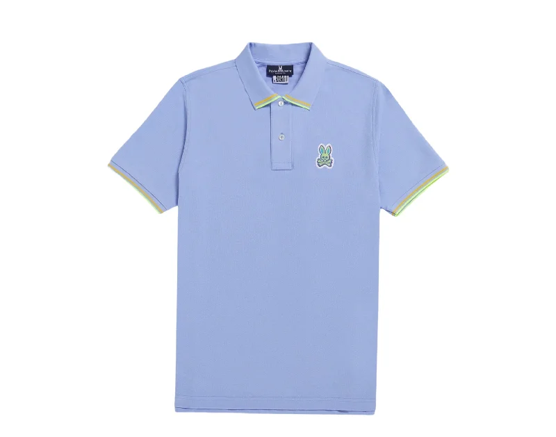 Psycho Bunny Noah Polo Deco Blue Kid's Shirt B0K126S1PC-BLUD