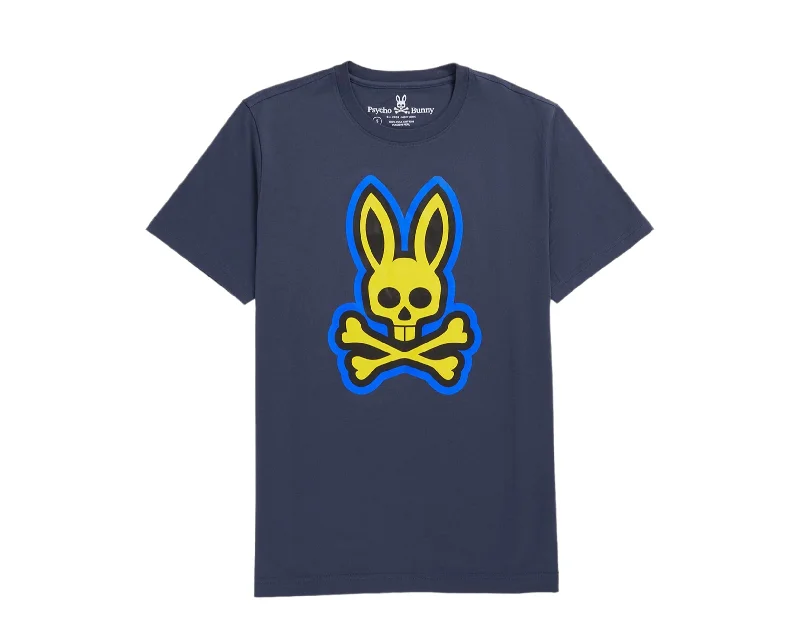 Psycho Bunny Patchin Graphic North Sea Navy Men's Tee Shirt B6U852U1PC-NRS