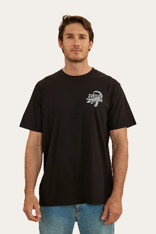 Salty Mens Loose Fit T-Shirt - Black