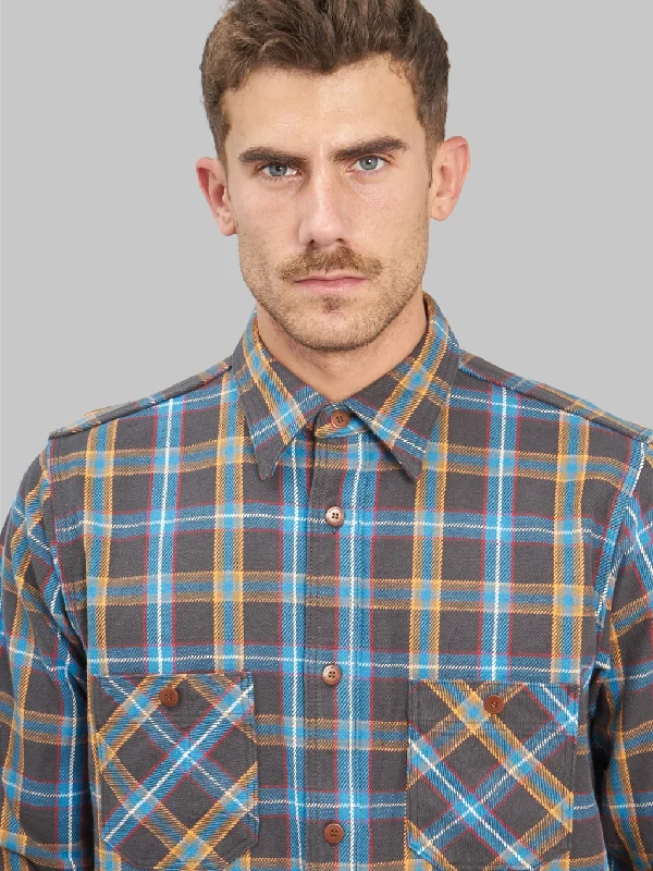 Samurai Jeans SNL24-01CONW Contest Flannel Work Shirt