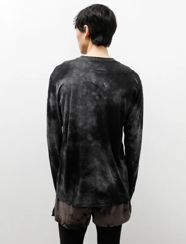 Merino Cloud Long Tee Batik Black