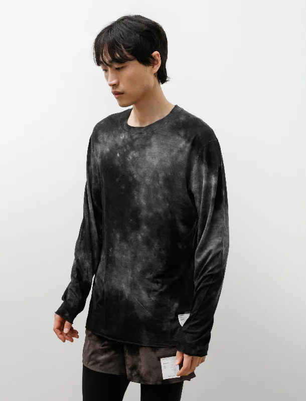 Merino Cloud Long Tee Batik Black