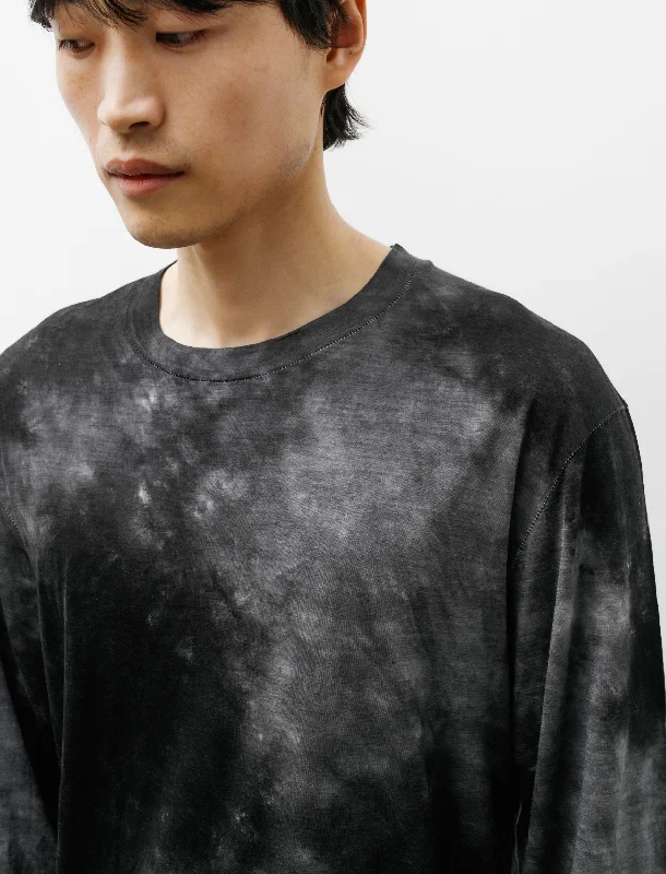 Merino Cloud Long Tee Batik Black