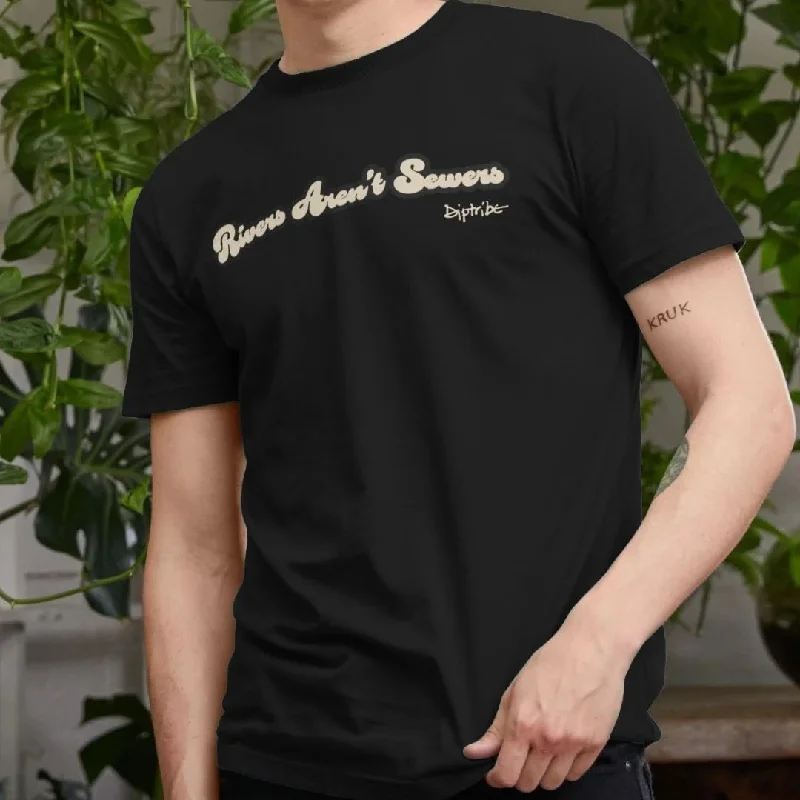 Slogan Men's T-Shirt ""RIVERS AREN'T SEWERS""