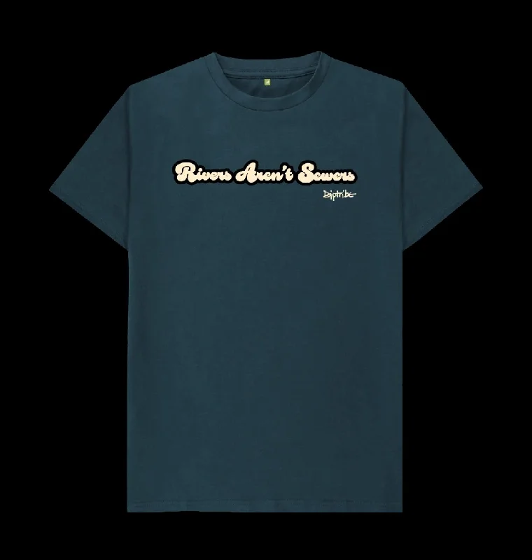 Slogan Men's T-Shirt ""RIVERS AREN'T SEWERS""