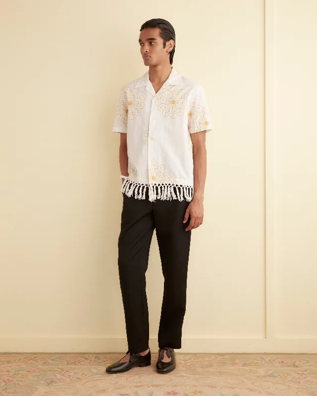 Soleil Fringe Short Sleeve Shirt