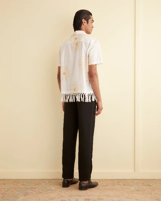 Soleil Fringe Short Sleeve Shirt