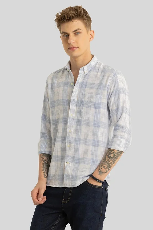 Spectrum Light Blue Checks Shirt