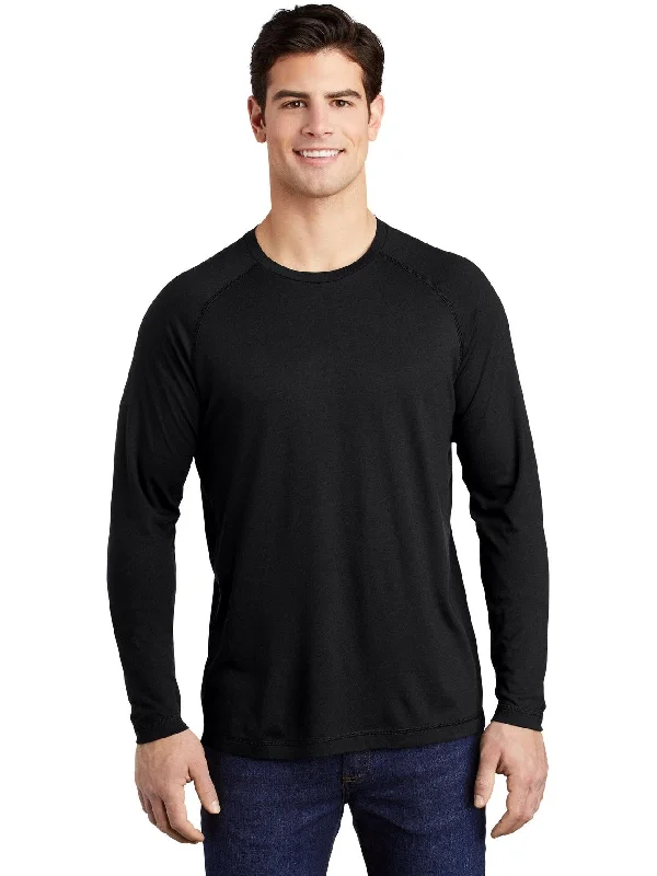 Sport-Tek Posicharge Long Sleeve Tri-Blend Wicking Raglan Tee